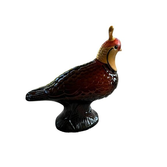 Vintage Glass Quail Bird Figurine Statue - Empty Bottle - Picture 2 of 7